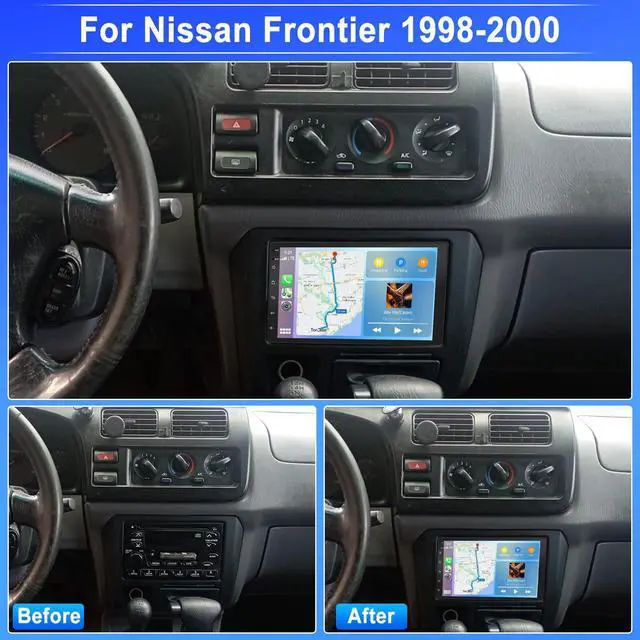 Alt view image 2 of 7 - 7'' Car Stereo Radio for 1998-2000 Nissan Frontier with Wireless CarPlay | 7'' Car Stereo Radio for 1998-2000 Nissan Frontier with Wireless CarPlay