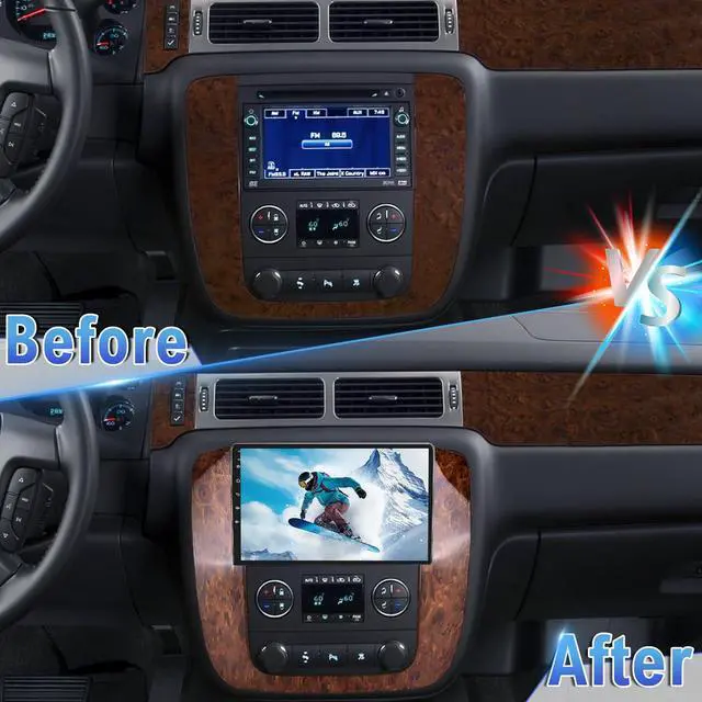 Alt view image 3 of 7 - Car Radio for Chevy Tahoe Suburban Silverado GMC Yukon Sierra 2007-2013 | Android 14 4G+64G 9" Car Stereo with Wireless Carplay Android Auto GPS WiFi Mic Backup Camera