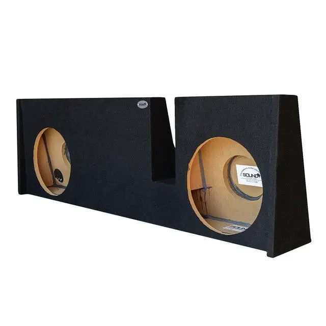 Alt view image 3 of 7 - LCE-F007/10D Dual 10" Downfire Subwoofer Enclosure For Ford F150 SuperCab Extended Cab 2009-2018 Black