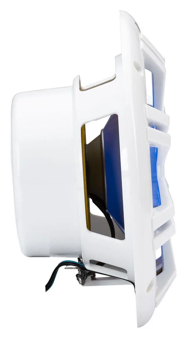 Alt view image 3 of 7 - Bundle: (2) Kicker 51KM604WL KM60 6.5" 50w Marine Boat Speakers with Pair Rockville MAC65W 6.5" White Aluminum Wakeboard Tower Speaker Pod Enclosures (2 Items)