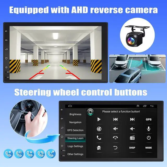 Alt view image 3 of 6 - 10'' Android 14 Car Stereo Radio for Dodge Ram 1500/2500/3500 2009-2012, Double Din Radio with Carplay Android Auto GPS Bluetooth WiFi Touch Screen SWC FM RDS DSP Mirror Link MIC Backup Camera