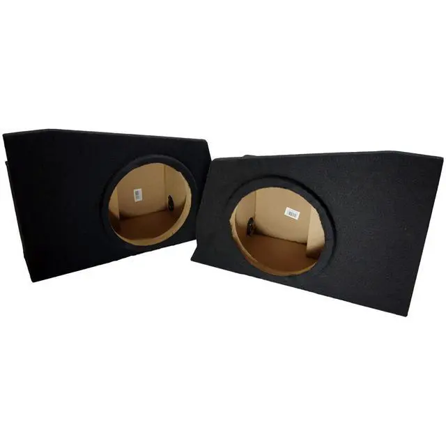 Alt view image 2 of 2 - Dual 10" Corner Sub Box Speaker Enclosure Fits 2010-2015 Chevy Camaro Coupe | custom trunk-fit design, twin subwoofer chambers, space-saving bass upgrade, factory-look install, 10 inch size