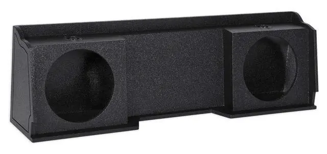 Alt view image 7 of 7 - REC45 Dual 10" Sealed Sub Box, 1999-06 GMC/Chevy Xcab | Downfire, Under Rear Seat, Bed Liner Finish, 5/8" MDF, 5" Mounting Depth, 0.95 Cu Ft, Subwoofer Enclosure