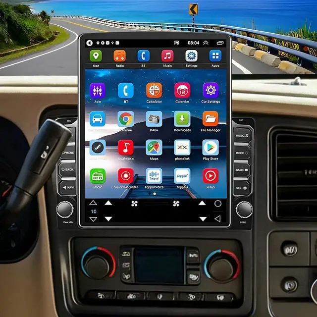 Main image of Android 14 Double Din Car Stereo Radio for Chevrolet Tahoe 03-2007 | 9.7" Touchscreen Car Radio w/Wireless Carplay Android Auto GPS WiFi Bluetooth RDS DSP SWC Backup Camera