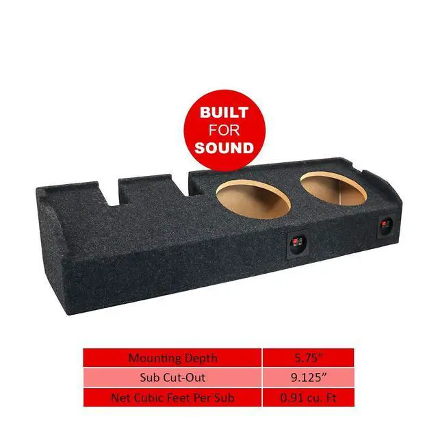 Alt view image 3 of 7 - Bbox Dual Sealed 10 Inch Subwoofer Enclosure - Accu-Tuned Sealed Subwoofer Boxes & Enclosures - Subwoofer Box Improves Audio Quality, Sound & Bass - Fits 1997-2003 Ford F150 Super Crew