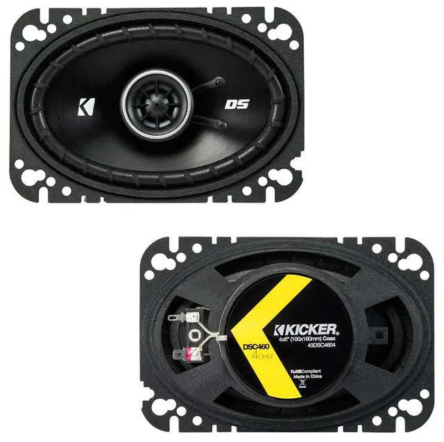 Alt view image 6 of 6 - Kicker Bundle Compatible with 1988-94 Chevy CK Truck(Full Size) (2) DSC46 Factory Speaker Replacement Package with HA-A400.4 Amplifier