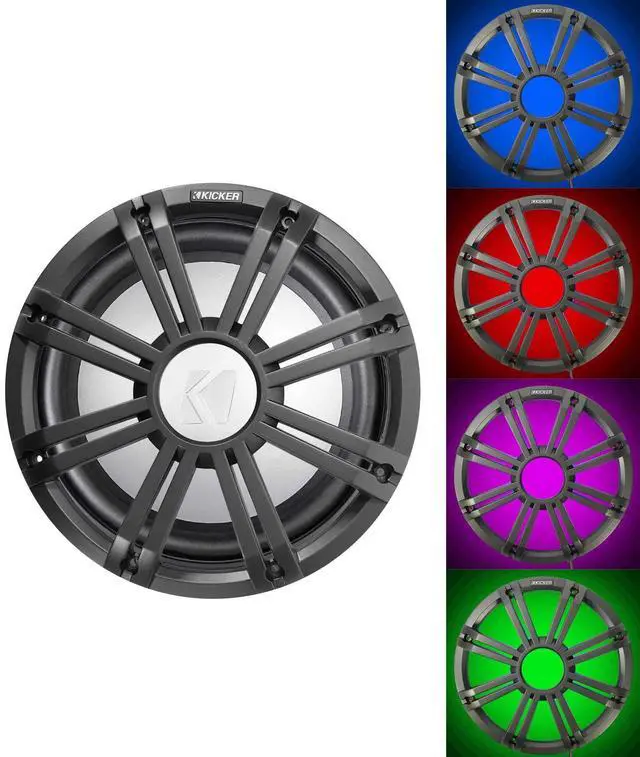 Main image of 45KMF102 10" Free Air Marine Subwoofer Sub KMF10+Charcoal Grille w/LED's