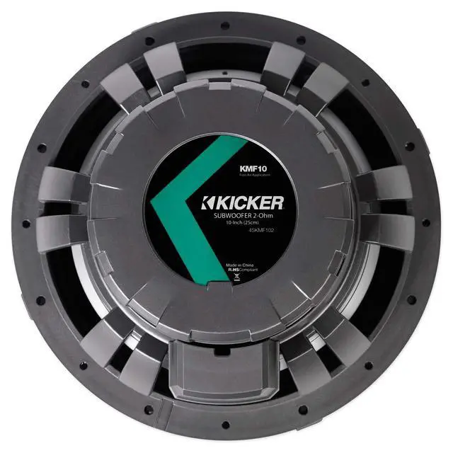 Alt view image 5 of 7 - 45KMF102 10" Free Air Marine Subwoofer Sub KMF10+Charcoal Grille w/LED's