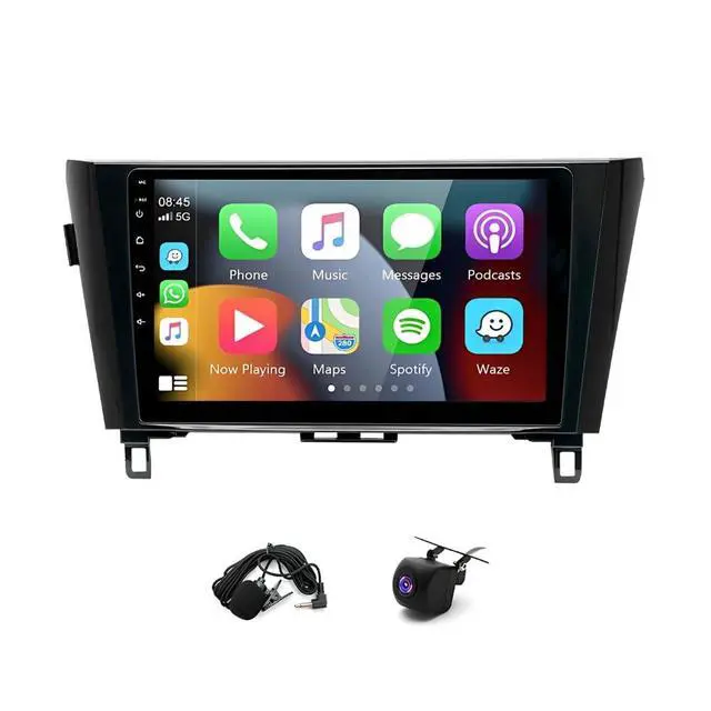 Alt view image 2 of 7 - 10 inch Car Stereo for Nissan Qashqai 2017 2018 2019, 2+32G Double Din Radio for Nissan Rogue X-Trail 2014-2019 Head Unit with Backup Camera Touchscreen Android Auto GPS Navigation Mirror Link