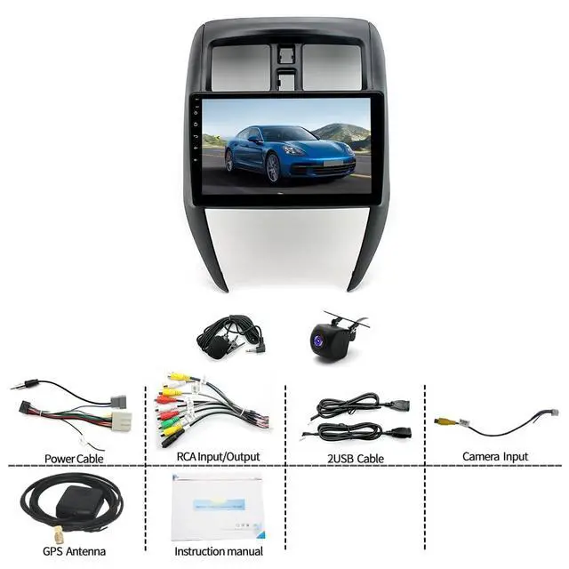 Alt view image 7 of 7 - 4+64G Car Stereo Radio for Nissan Versa Sedan 2015-2019, 10.1" Touchscreen | with Wireless CarPlay & Android Auto, Support Bluetooth GPS Navigation FM Backup Camera