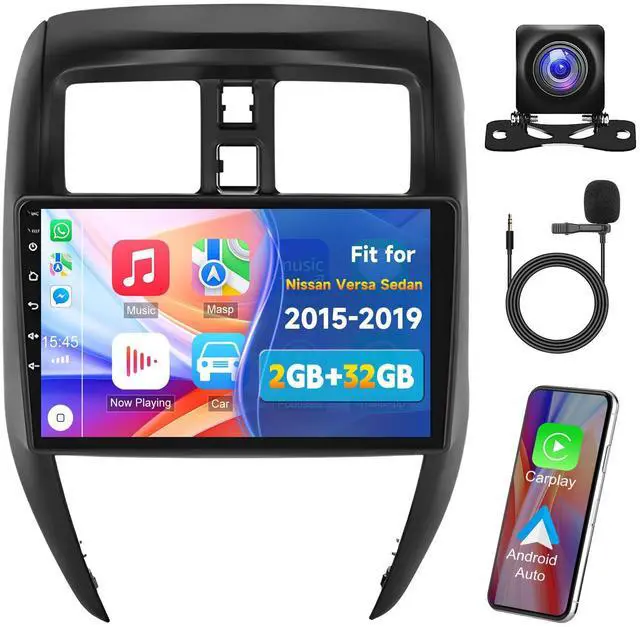 Main image of Car Audio for Nissan Versa Sedan 2015-2019 w/Carplay Android Auto | 2GB+32GB 10inch Touchscreen Car Radio Multimedia Player Support GPS WiFi FM Radio SWC