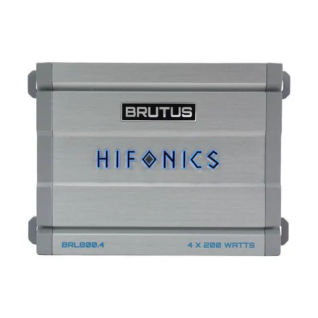 Alt view image 2 of 7 - Brutus BRL800.4 car Audio Four Channel Amplifier Delivering 800 watts RMS with a Built-in UV Meter and Intelligent Power Management System