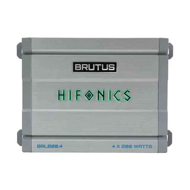 Alt view image 3 of 7 - Brutus BRL800.4 car Audio Four Channel Amplifier Delivering 800 watts RMS with a Built-in UV Meter and Intelligent Power Management System
