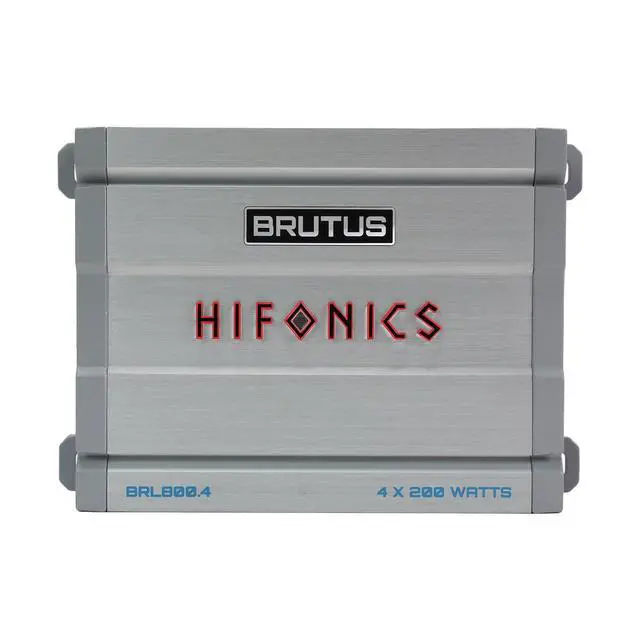 Alt view image 5 of 7 - Brutus BRL800.4 car Audio Four Channel Amplifier Delivering 800 watts RMS with a Built-in UV Meter and Intelligent Power Management System