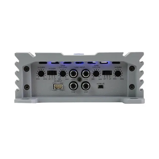 Alt view image 6 of 7 - Brutus BRL800.4 car Audio Four Channel Amplifier Delivering 800 watts RMS with a Built-in UV Meter and Intelligent Power Management System