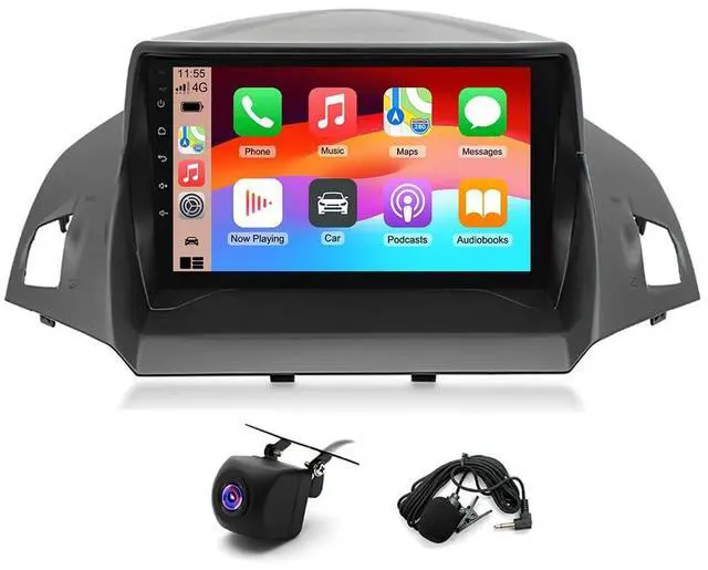 Main image of 2+64G Double Din Car Stereo Radio for Ford Escape 2013-2016,9 inch Android 13 Touchscreen Car Radio with Wireless Carplay Android Auto GPS Navigator Bluetooth WiFi AHD Backup Camera FM/RDS SWC