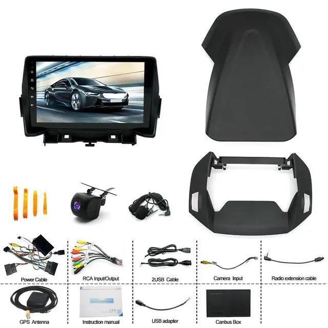 Alt view image 2 of 7 - 4+64G Android 14 Car Stereo for Ford Escape 2013-2016, 9" Touchscreen Double Din Radio with Wireless Carplay Android Auto GPS Navi Head Unit Bluetooth WiFi FM/RDS SWC Mirror Link AHD Backup Camera