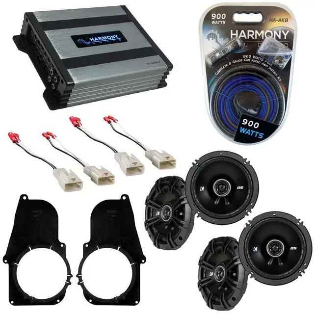 Main image of Compatible with Toyota Tacoma 1995-2001 Factory Speaker Replacement Kicker Bundle (2) DSC65 & Harmony HA-A400.4