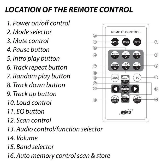 Alt view image 7 of 7 - MGR3 Marine Stereo Receiver with 200W, Multi-Mode Playback (USB, SD, AUX, FM), Remote Control, Works with Bluetooth, and Weatherproof Design for Cars, Boats, ATVs, Motorcycles, and RVs