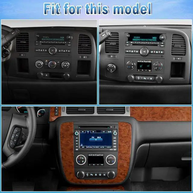 Alt view image 7 of 7 - 2 Din Car Stereo Radio for Chevrolet Silverado 1500 2500 3500 2007-2014 | Android 14 9.7" Car Radio w/Wireless Carplay Android Auto GPS WiFi Bluetooth RDS SWC Backup Camera