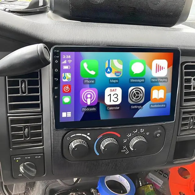 Main image of 9 inch Touchscreen Car Stereo Fit for Dodge Dakota 2001-2004, Android 13 Double Din Car Radio with Carplay & Android Auto in-Dash Navigation BT Mirror Link WiFi Backup Camera 2+32G