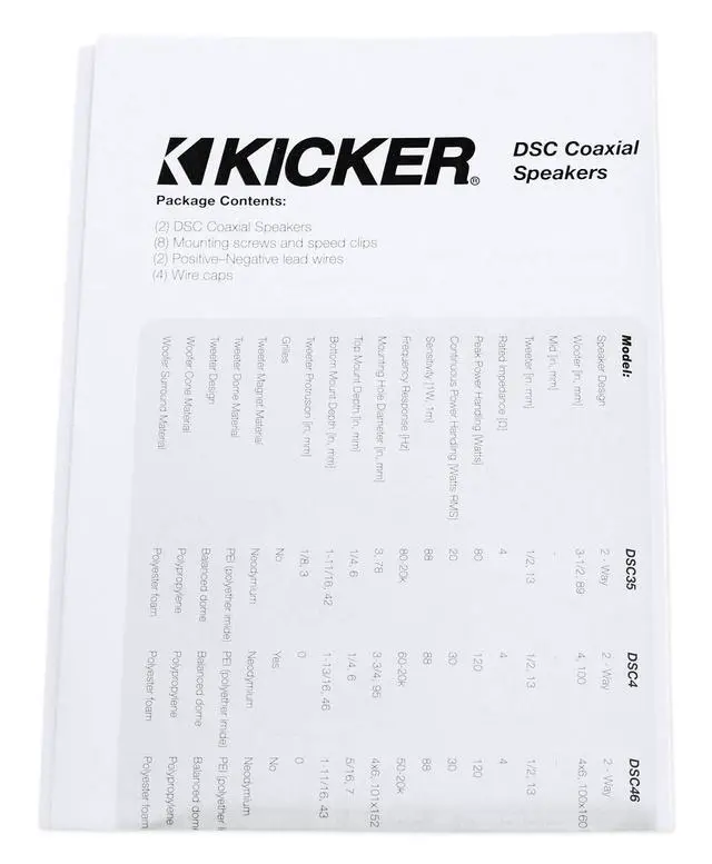 Alt view image 7 of 7 - 2 43DSC4604 DSC460 4x6 Car Speakers+2 43DSC6504 DSC650 6.5" Speakers