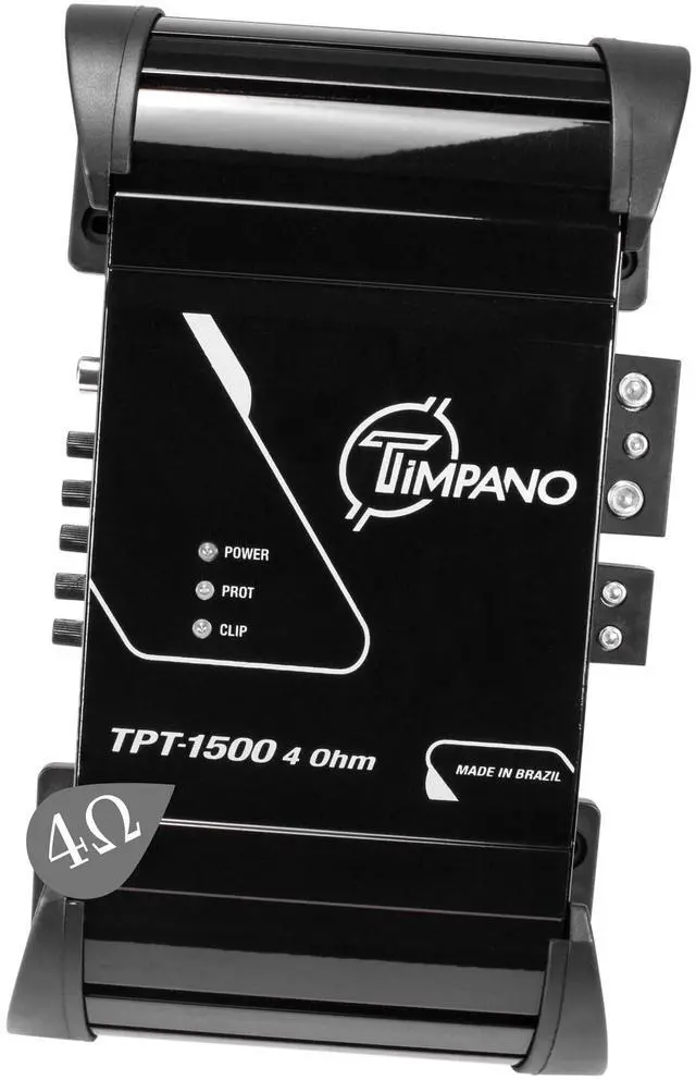 Main image of 1 Channel TPT-1500 4 Ohm Compact Car Audio Amplifier - 1600 Watts at 4 - 12 Volts 1 Channel Full Range Small Sized Amp with Built-in Equalizer for Mids & Highs