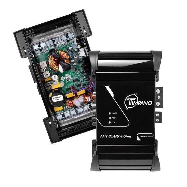 Alt view image 5 of 7 - 1 Channel TPT-1500 4 Ohm Compact Car Audio Amplifier - 1600 Watts at 4 - 12 Volts 1 Channel Full Range Small Sized Amp with Built-in Equalizer for Mids & Highs