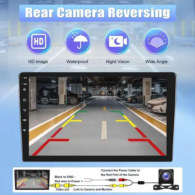 Alt view image 7 of 7 - Stereo Radio for Ford F150 2009 2010 2011 2012 2013 2014-9 Touch Screen Upgrade for F-150 with Carplay Android Auto, Bluetooth, GPS, WiFi, FM, Split Screen, SWC, Mic, Backup Cam