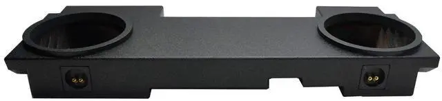 Alt view image 2 of 5 - Dual 12" Sub Box Fits 2002-2013 Silverado 2500HD Crew Cab Rhino Coated | Chevy HD Under-seat subwoofer enclosure, protective liner finish, heavy-duty truck design, twin twelve-inch woofer capacity