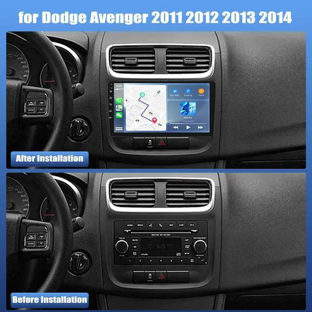 Alt view image 2 of 7 - Double Din Car Stereo Upgrade Radio for Dodge Avenger 2011-2014 | Android 14 2G+32G 10" Touchscreen with Carplay Android Auto GPS WiFi Bluetooth RDS DSP Mirrorlink Mic Backup Camera