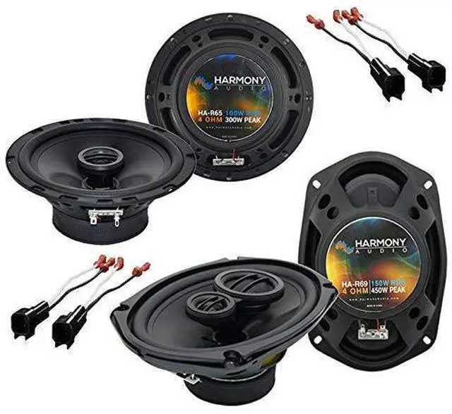 Main image of Fits 2010-2015 Chevy Camaro Speaker Upgrade Kit with Harness | 5th gen replacement pair bundle, 6.5 inch plus 6x9 drivers, plug-and-play wiring adapter, 300W and 450W peak, bolt-in install