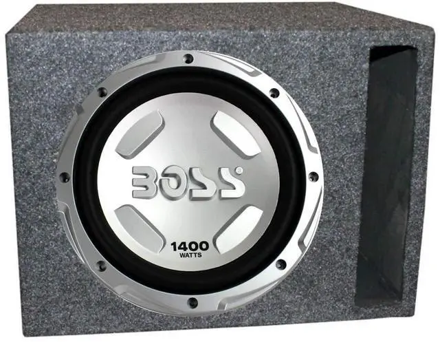 Main image of Boss Chaos CX122 12-Inch 1400 Watt Car Subwoofer and Q Power QSBASS12-VENTED 12-Inch Single Heavy Duty Vented Subwoofer Enclosure Box
