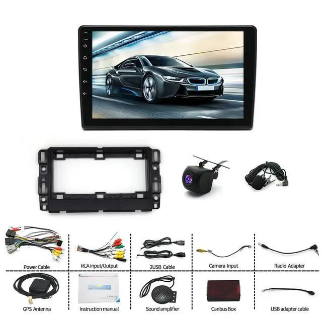 Alt view image 4 of 7 - 10.1'' Car Radio Stereo for Chevy Silverado 2007-2011 GMC Sierra Yukon | Android 13 Touch Screen Stereo with CarPlay & Android Auto, Support GPS WiFi Bluetooth FM SWC Mirror Link Backup Camera