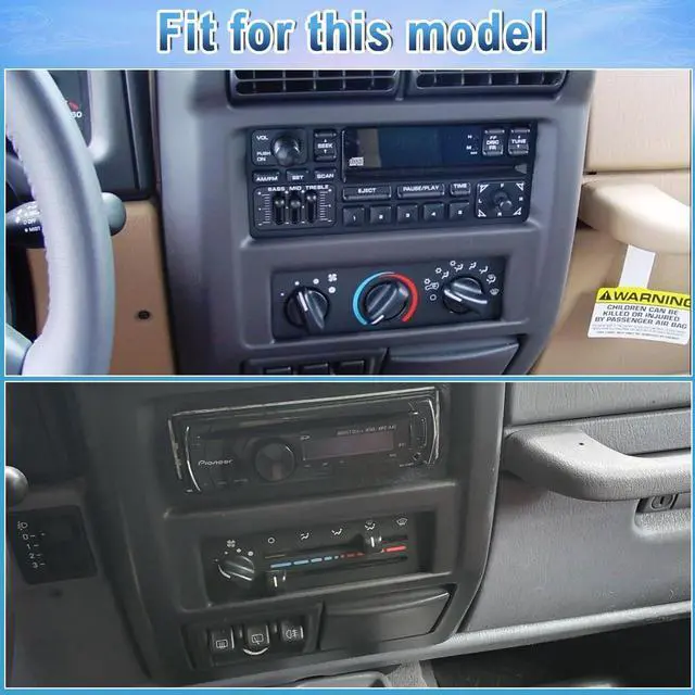 Alt view image 6 of 7 - Double Din Car Stereo Upgrade Radio for Jeep Cherokee 1997-2001 | Android 14 2G+32G 6.86" Touchscreen Wireless Carplay Android Auto GPS WiFi Bluetooth RDS DSP SWC Mirrorlink Mic Backup Camera