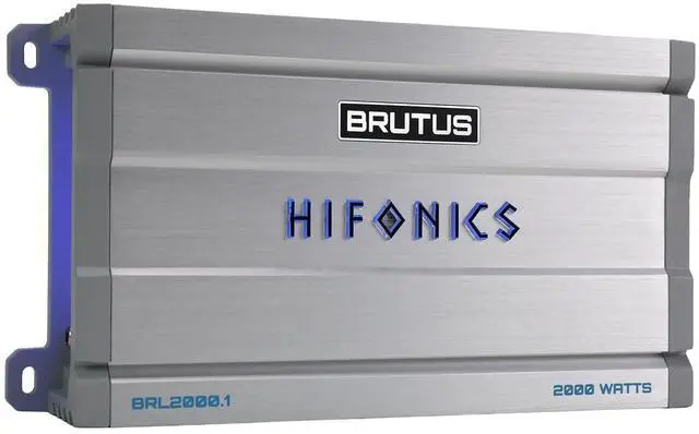 Main image of Brutus BRL2000.1 car Audio Mono Amplifier Delivering 2000 watts RMS with a Built-in UV Meter and Intelligent Power Management System