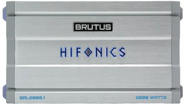 Alt view image 2 of 7 - Brutus BRL2000.1 car Audio Mono Amplifier Delivering 2000 watts RMS with a Built-in UV Meter and Intelligent Power Management System