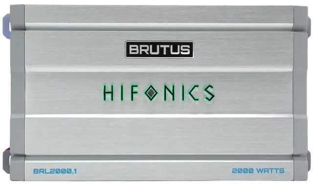 Alt view image 3 of 7 - Brutus BRL2000.1 car Audio Mono Amplifier Delivering 2000 watts RMS with a Built-in UV Meter and Intelligent Power Management System