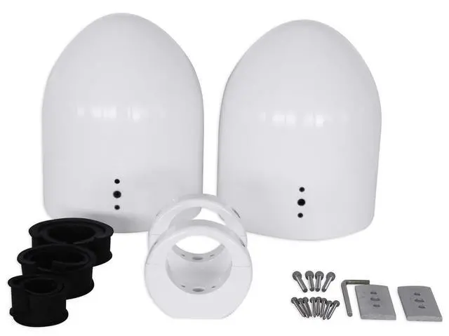 Alt view image 6 of 7 - Pair MAC90W 8 White Aluminum Wakeboard Tower Speaker Pod Enclosures for Polaris RZR/ATV/UTV/Cart
