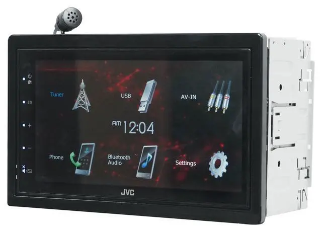 Alt view image 2 of 7 - Audiosaving Bundle: (1) Jvc Kw-M180BT 6.8" Car Monitor Iphone Android Bluetooth Receiver USB/3 Pre-Outs Bundle With (1) Rockville Rbc5B Black Metal Car License Plate Camera+Night Vision+Distance Lines