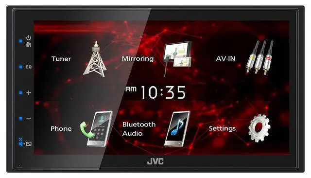 Alt view image 4 of 7 - Audiosaving Bundle: (1) Jvc Kw-M180BT 6.8" Car Monitor Iphone Android Bluetooth Receiver USB/3 Pre-Outs Bundle With (1) Rockville Rbc5B Black Metal Car License Plate Camera+Night Vision+Distance Lines