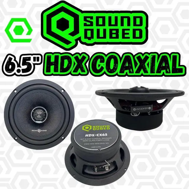 Alt view image 4 of 7 - Soundqubed HDX Series 6.5" Coaxial 2-Way Speakers (Pair)