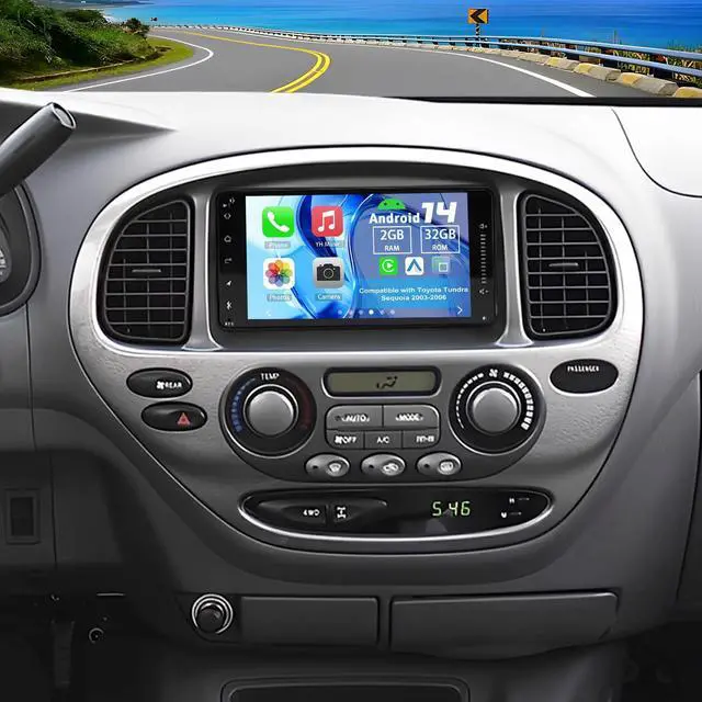 Main image of Double Din Car Stereo Upgrade Radio for Toyota Sequoia | Android 14 2G+32G 7" Touchscreen Wireless Carplay Android Auto GPS WiFi Bluetooth RDS DSP SWC Mirrorlink Mic Backup Camera