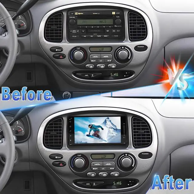 Alt view image 6 of 7 - Double Din Car Stereo Upgrade Radio for Toyota Sequoia | Android 14 2G+32G 7" Touchscreen Wireless Carplay Android Auto GPS WiFi Bluetooth RDS DSP SWC Mirrorlink Mic Backup Camera