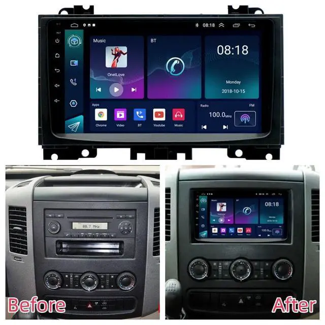 Alt view image 2 of 7 - Android 13 Car Stereo Fit for Mercedes Benz Sprinter 2006-2017 Car CarPlay Android Navigation Stereo 9inch Touchscreen 2G+32G Wireless Carplay Android Auto with GPS WiFi Backup Camera