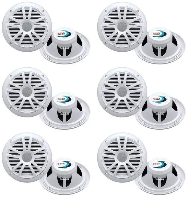 Main image of Boss Audio MR6W 6.5" 180W Dual Cone Marine/Boat Speakers Stereo (6 Pack)