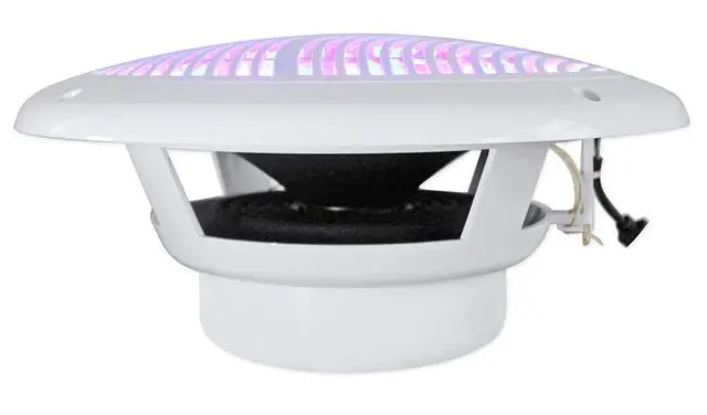 Alt view image 5 of 7 - RMC80LW 8" 2-Way Marine Speakers, CEA Compliant, 4 Ohm, 4-Pack | 800W Peak/200W RMS, Multi Color LED with Remote, Waterproof, Includes Wire, UV Resistant, Rubber Surround, for Boat, White