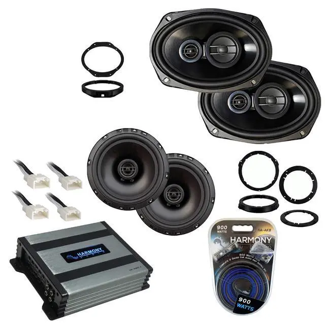 Main image of Speaker and Amplifier Package Fits Ford F-150 F150 2015-2019 | 6.5 6x9 truck car sound combo, powered stereo upgrade system kit, factory sound restore, easy DIY install