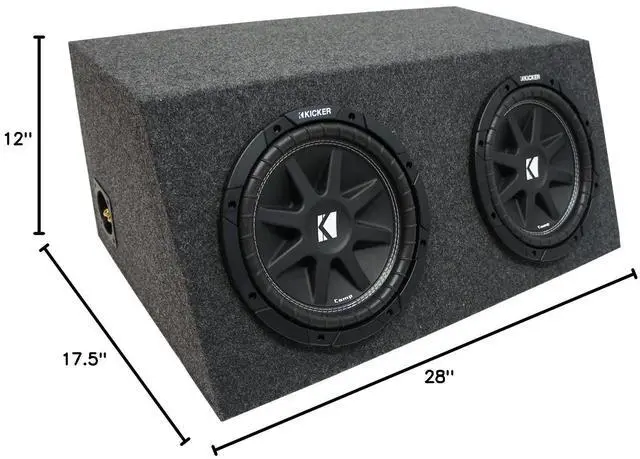 Alt view image 5 of 5 - 43C124-N Bundle with Universal Car Stereo Hatchback Sealed Dual 12" Comp C12 Sub Box Enclosure - Final 2 Ohm