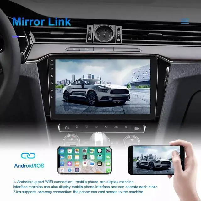 Alt view image 4 of 7 - 4+6GB Car Stereo Radio for Jeep Wrangler JK 2007 2008 2009 2010, DAB+ GPS Navi Head Unit with Backup Camera 2 Din for Carplay Android Auto 10.1in Player Bluetooth WiFi SWC DVR Split Screen